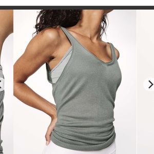 Lululemon Taryn Toomey Heart Opener Knit Cami Misty Moss